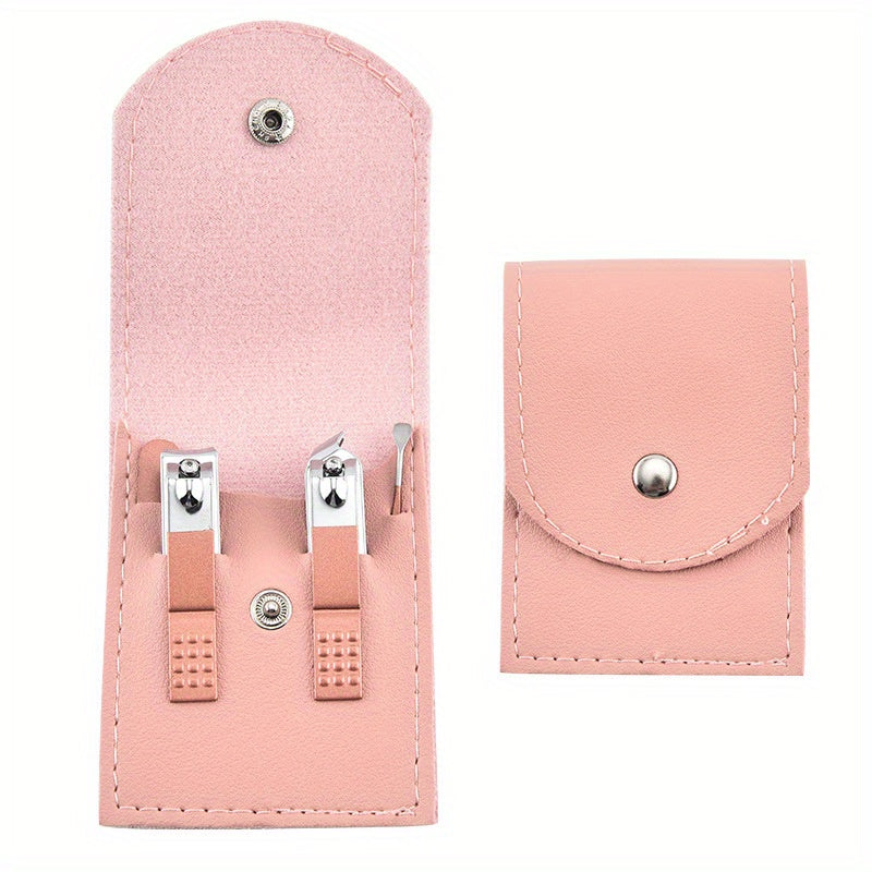 4 Pcs Manicure Set, Stainless Steel Nail Clippers Portable Nail File Tool, Professional Pedicure Set Beauty Set, For Travel Or Home