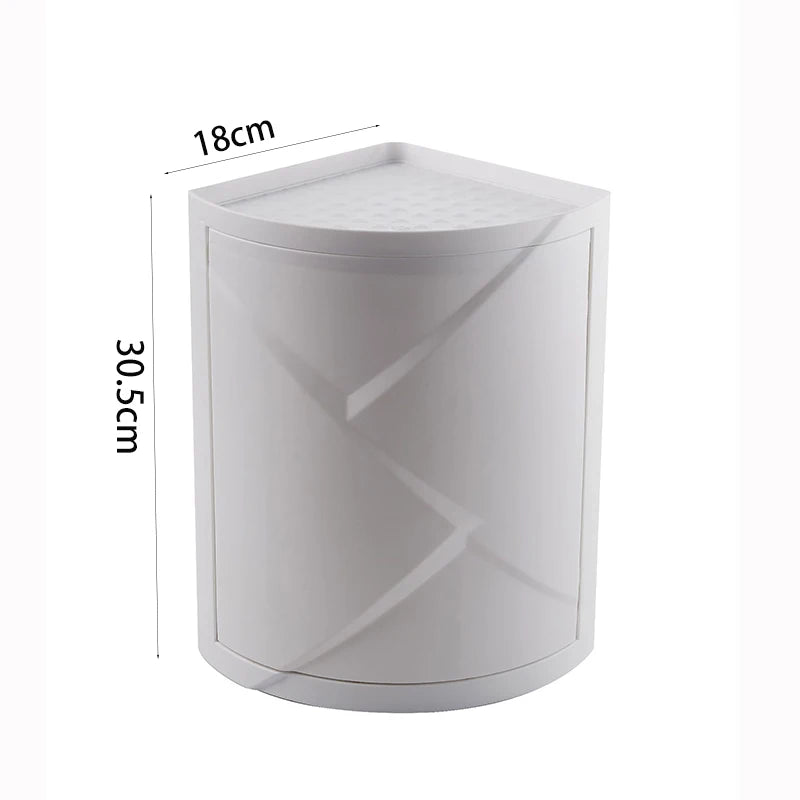 Kitchen 360 Rotatable Layered Adjustable Shelf Bottle Holder Condiment Organizer Spice Jars, Can Rotating Storage Rack, Corner Shelf