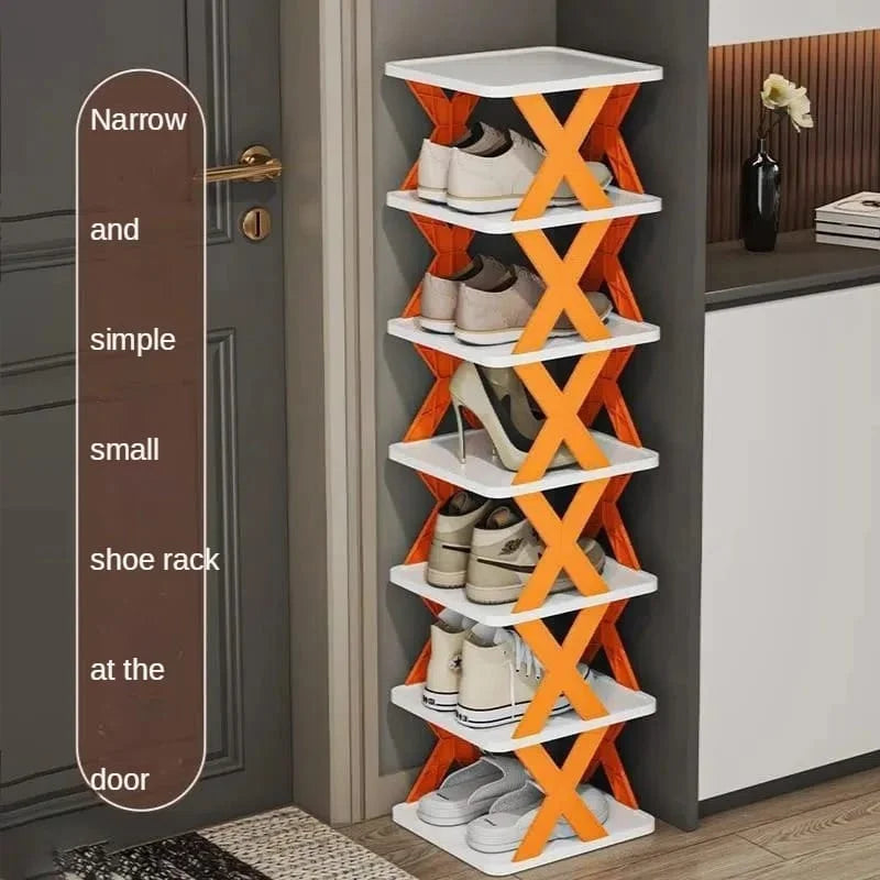 Simple shoe rack artifact creative home dormitory economical space-saving storage plastic multi-layer rack small shoe cabinet