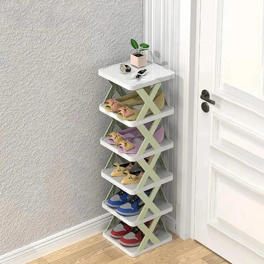 Simple shoe rack artifact creative home dormitory economical space-saving storage plastic multi-layer rack small shoe cabinet