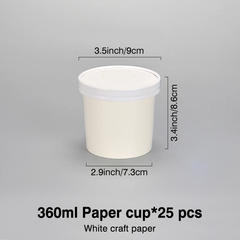 Biodegradable Kraft Paper Snack Box | Party Bucket | Noodle & Congee Bowl | Eco-Friendly Food Container