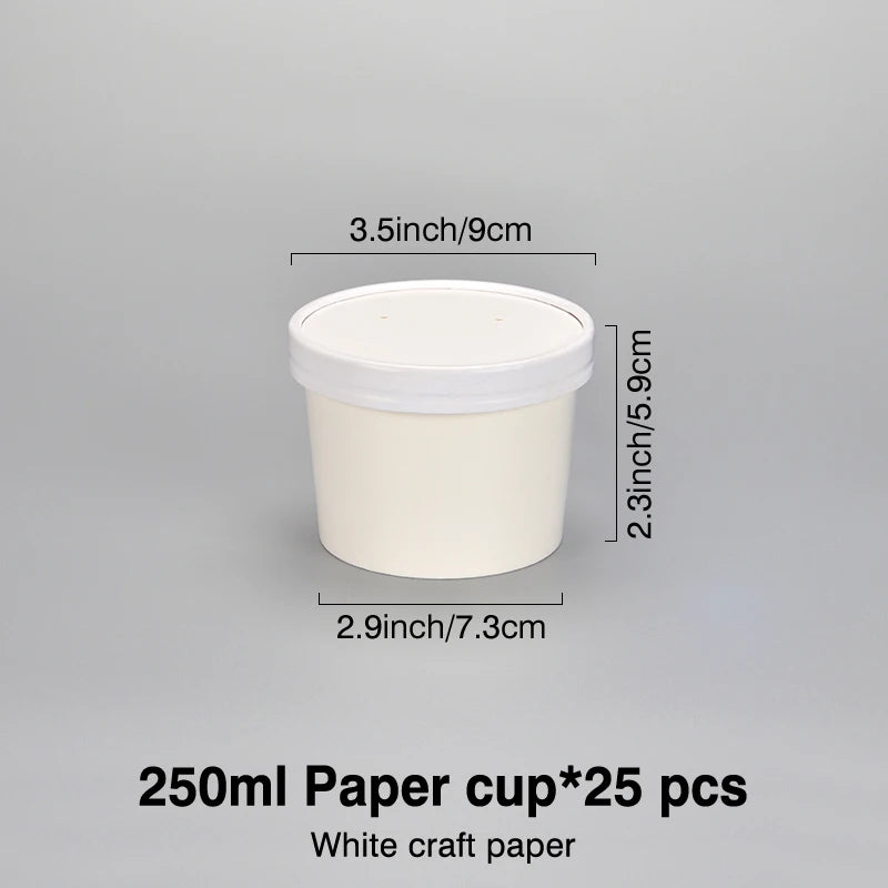 Biodegradable Kraft Paper Snack Box | Party Bucket | Noodle & Congee Bowl | Eco-Friendly Food Container