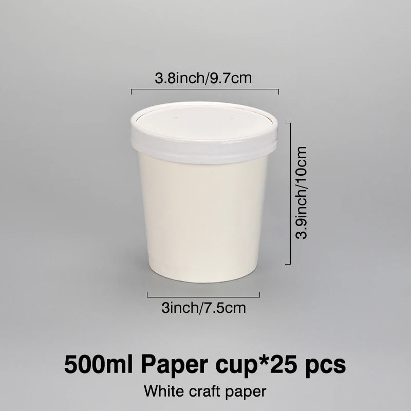 Biodegradable Kraft Paper Snack Box | Party Bucket | Noodle & Congee Bowl | Eco-Friendly Food Container