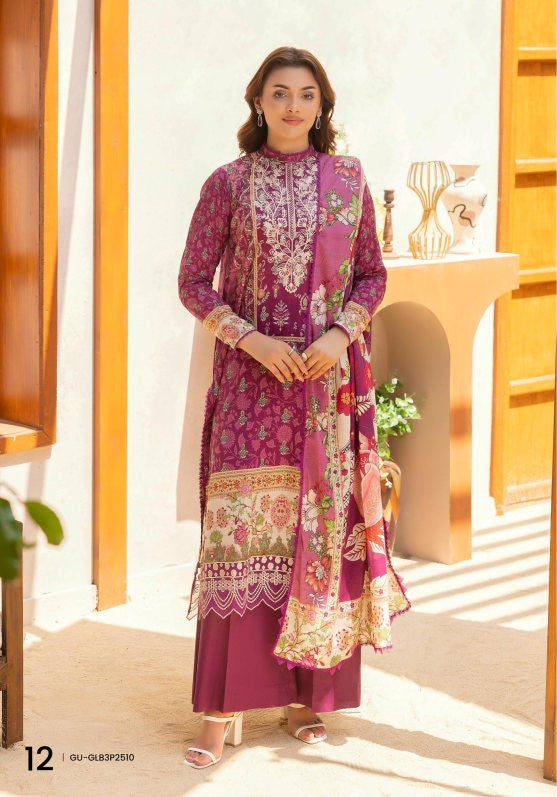 Premium GULLBANO Unstitched Three Piece’25 VOLUME - 10