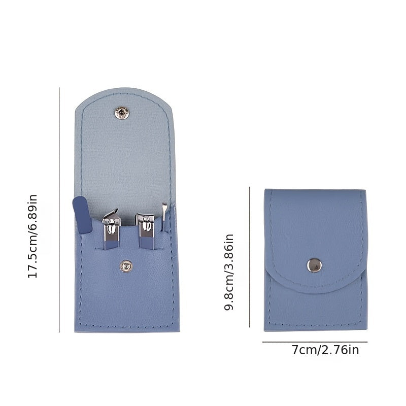 4 Pcs Manicure Set, Stainless Steel Nail Clippers Portable Nail File Tool, Professional Pedicure Set Beauty Set, For Travel Or Home