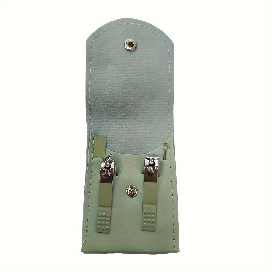 4 Pcs Manicure Set, Stainless Steel Nail Clippers Portable Nail File Tool, Professional Pedicure Set Beauty Set, For Travel Or Home