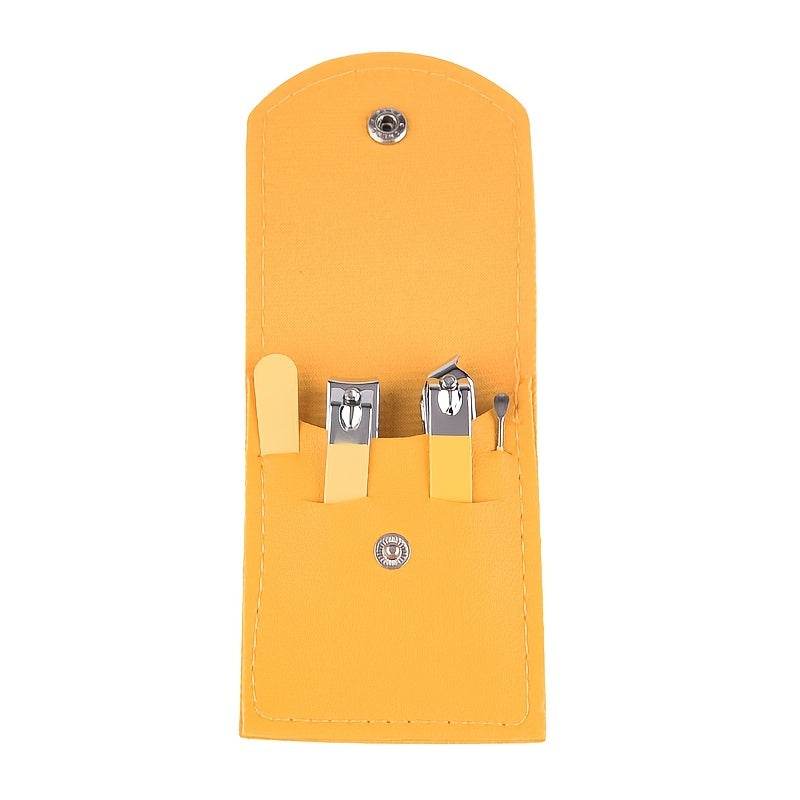 4 Pcs Manicure Set, Stainless Steel Nail Clippers Portable Nail File Tool, Professional Pedicure Set Beauty Set, For Travel Or Home