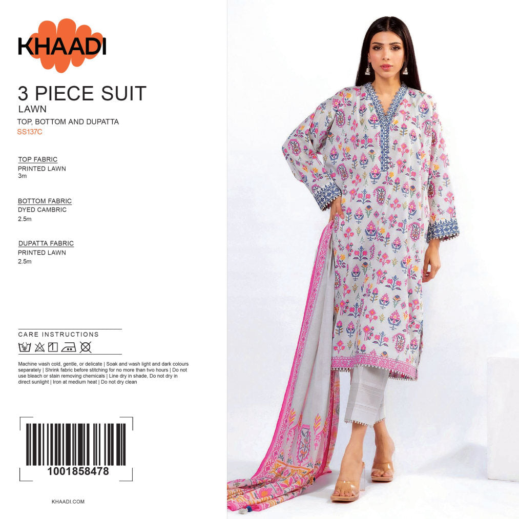 KHAADI VOL-3Piece Printed Lawn Vol-3, 2025 Original Collection
