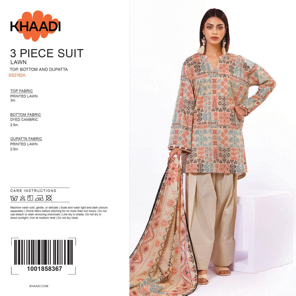 KHAADI VOL-3Piece Printed Lawn Vol-3, 2025 Original Collection