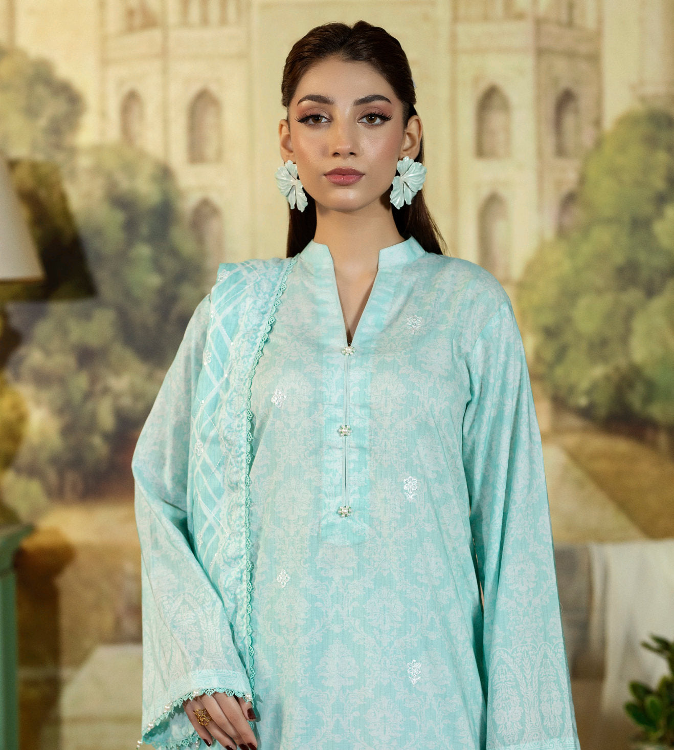 SALINA EMBROIDERED LAWN WITH CUTWORK DUPATTA COLLECTION Pack of 10 Suits