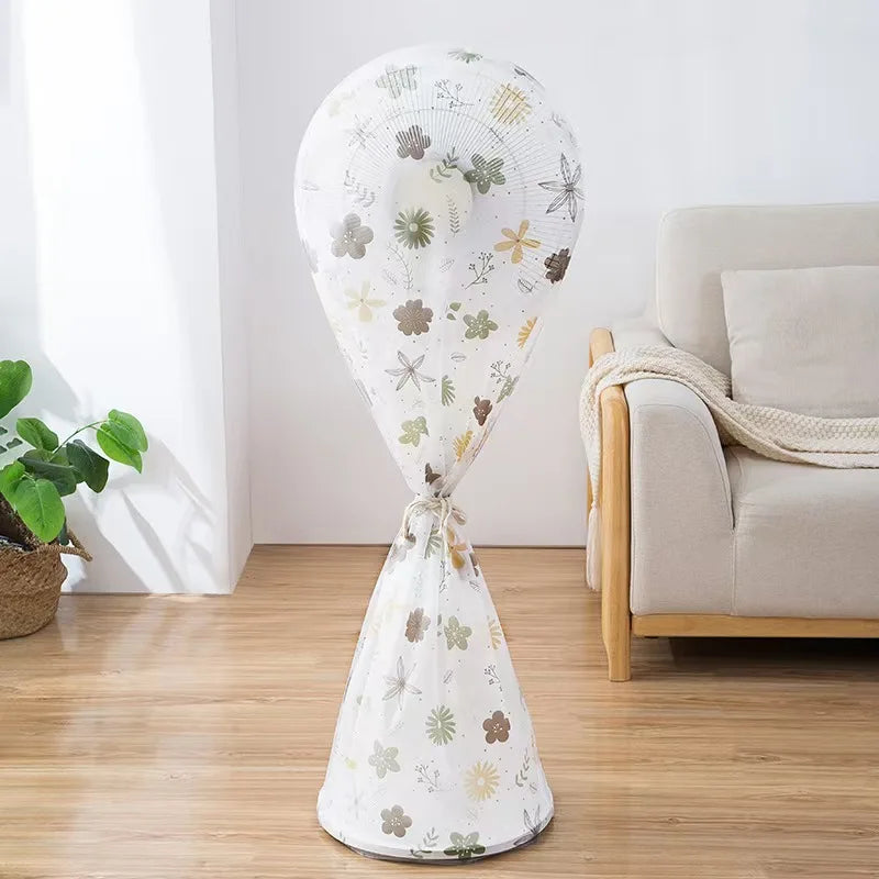 Pedestal Fan Floor Fan Cover Washable Waterproof Dustproof Standing Round Electric Fan Protective Cover Household Universal Storage Cover