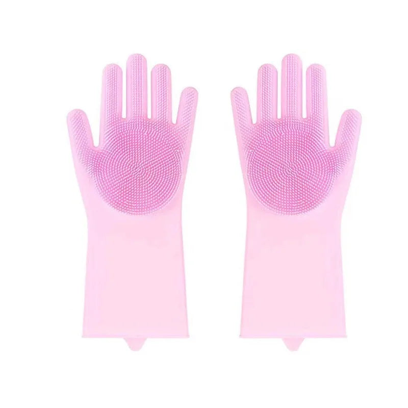 Silicone Dishwashing Gloves with Eco Friendly Multi Purpose for Kitchen Pet Bath Car Cleaning Waterproof Kitchen Cleaning Tools