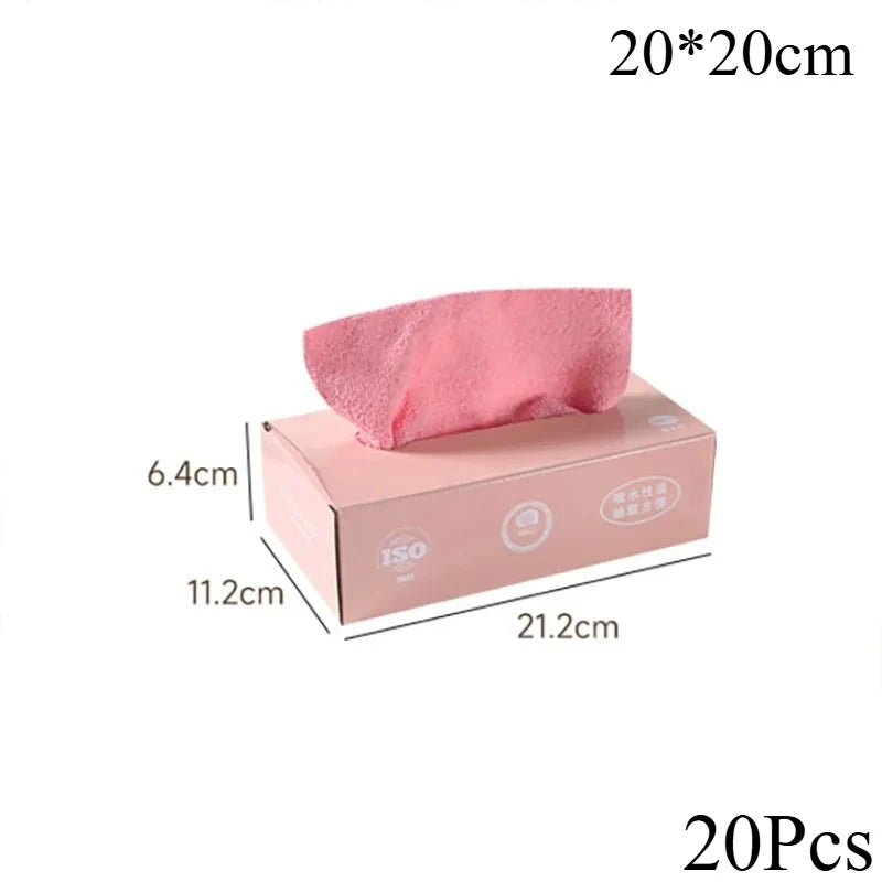 20pcs Microfiber Pull Out Disposable Kitchen Towels Super Absorbent Microfiber Cleaning Cloths for Dishwashing Multi Surface