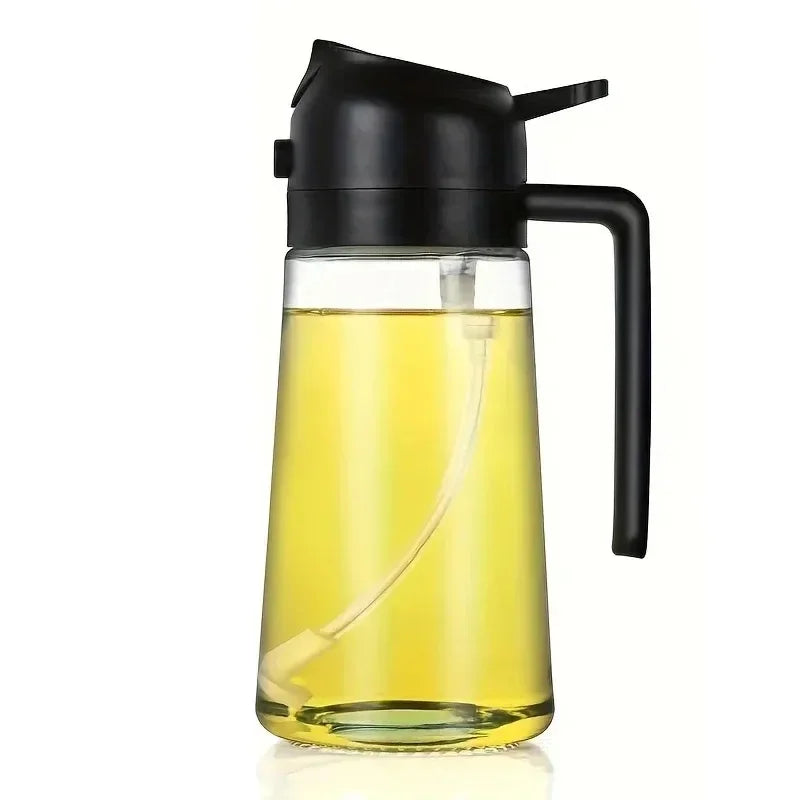 500ml Kitchen Glass Oil Spray Bottle for BBQ Baking Picnic Refillable Mist Dispenser for Cooking Olive Oil Vinegar