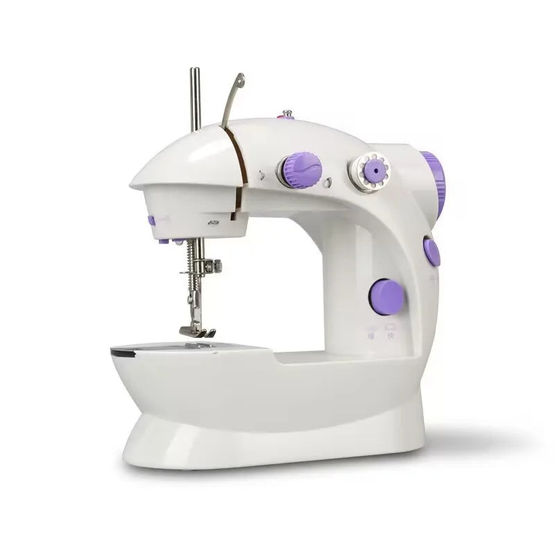 Portable Mini Electric Sewing Machine with Built-In LED Light – Compact & Lightweight Home Fabric Repair Tool