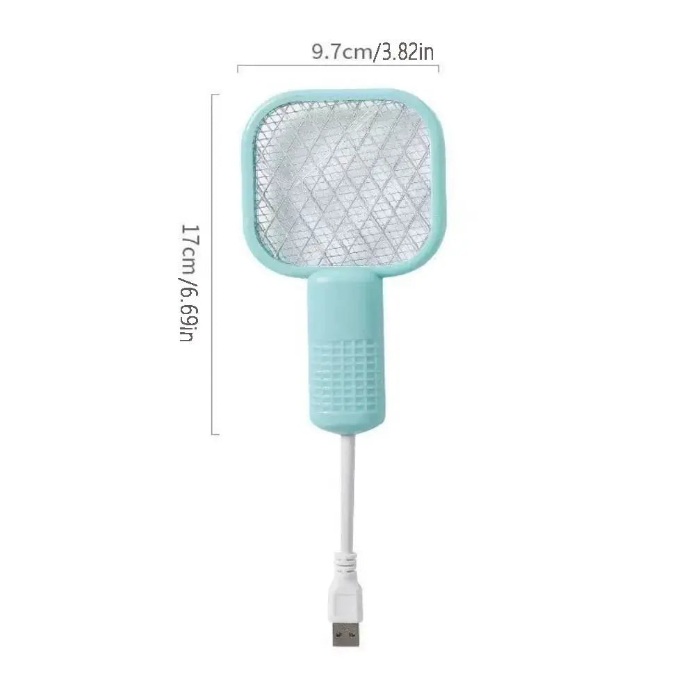 Pest Control USB Mosquito Swatter Trap Electric Shock Mini Fly Bug Zapper UV Light Portable Insect Racket Bedroom