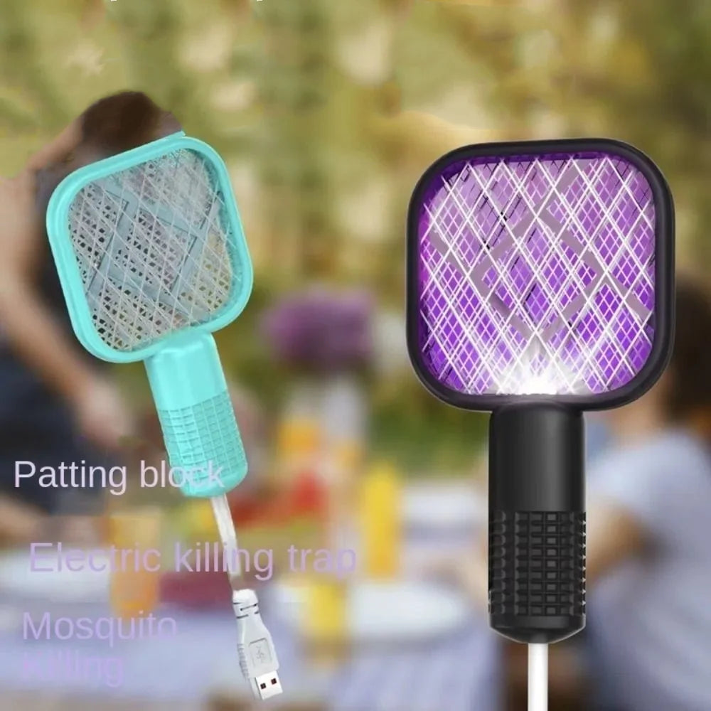 Pest Control USB Mosquito Swatter Trap Electric Shock Mini Fly Bug Zapper UV Light Portable Insect Racket Bedroom