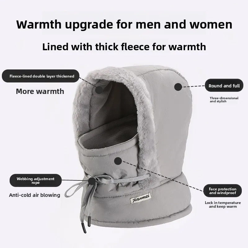 Winter Breathable Thermal Face Mask Balaclava – Windproof Cold Weather Neck Scarf with Full Face & Visor Coverage