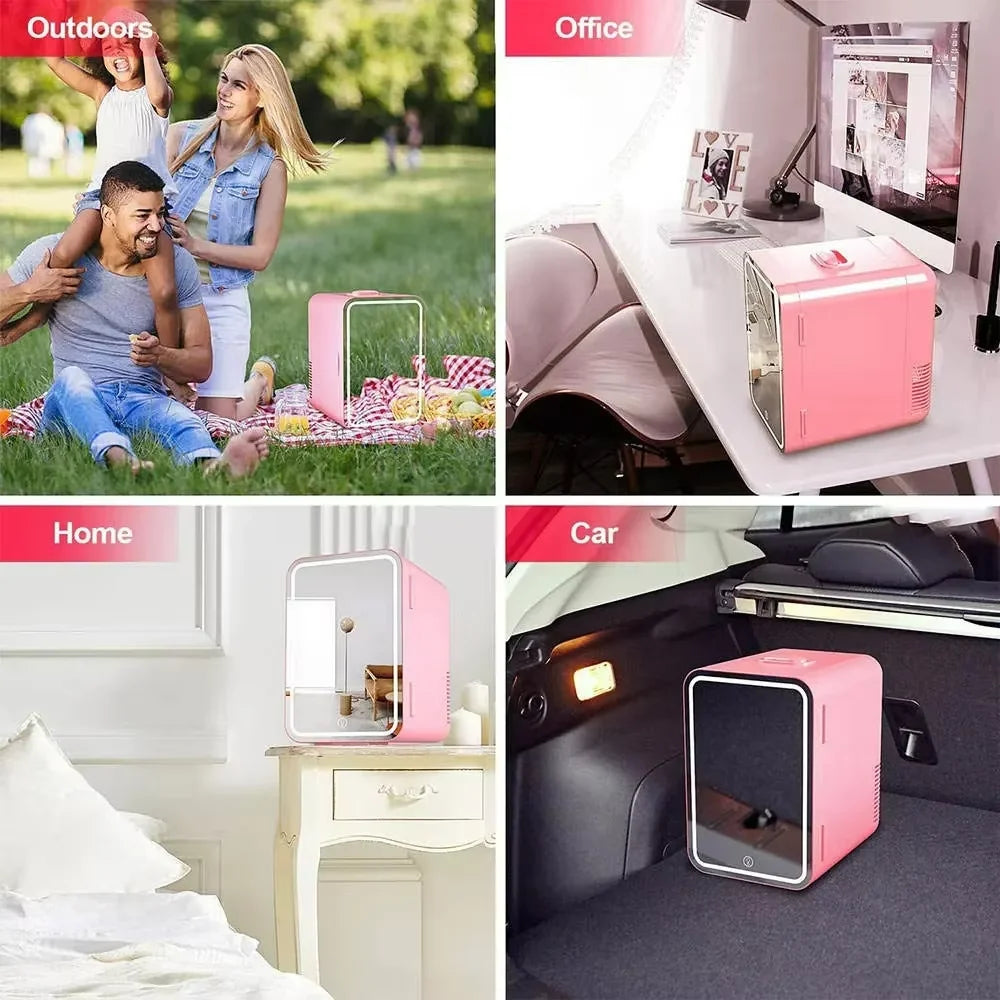 4-Liter Mini Portable Refrigerator – Compact Cooling Fridge for Office, Car, Hostel, Outdoor Use, Medical & Skincare Storage