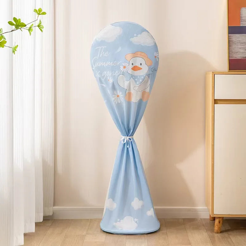Pedestal Fan Floor Fan Cover Washable Waterproof Dustproof Standing Round Electric Fan Protective Cover Household Universal Storage Cover