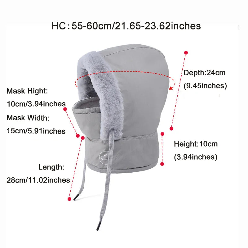 Winter Breathable Thermal Face Mask Balaclava – Windproof Cold Weather Neck Scarf with Full Face & Visor Coverage