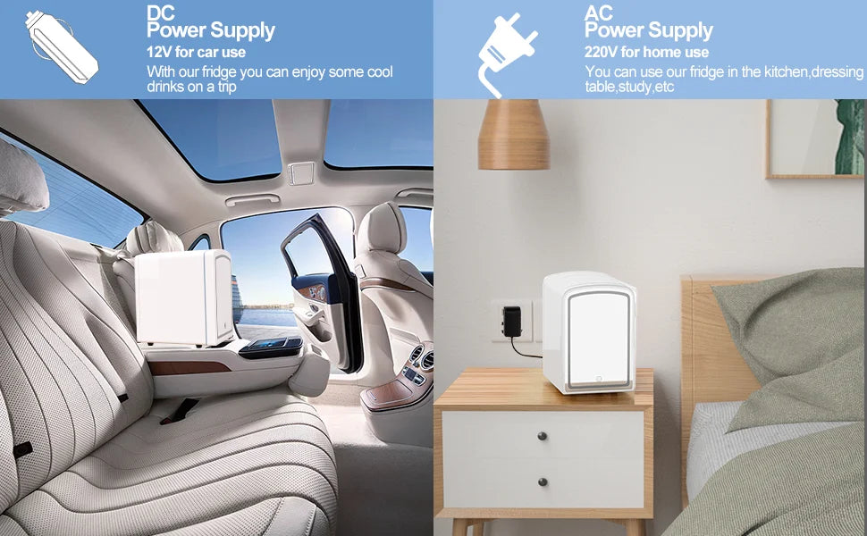 4-Liter Mini Portable Refrigerator – Compact Cooling Fridge for Office, Car, Hostel, Outdoor Use, Medical & Skincare Storage