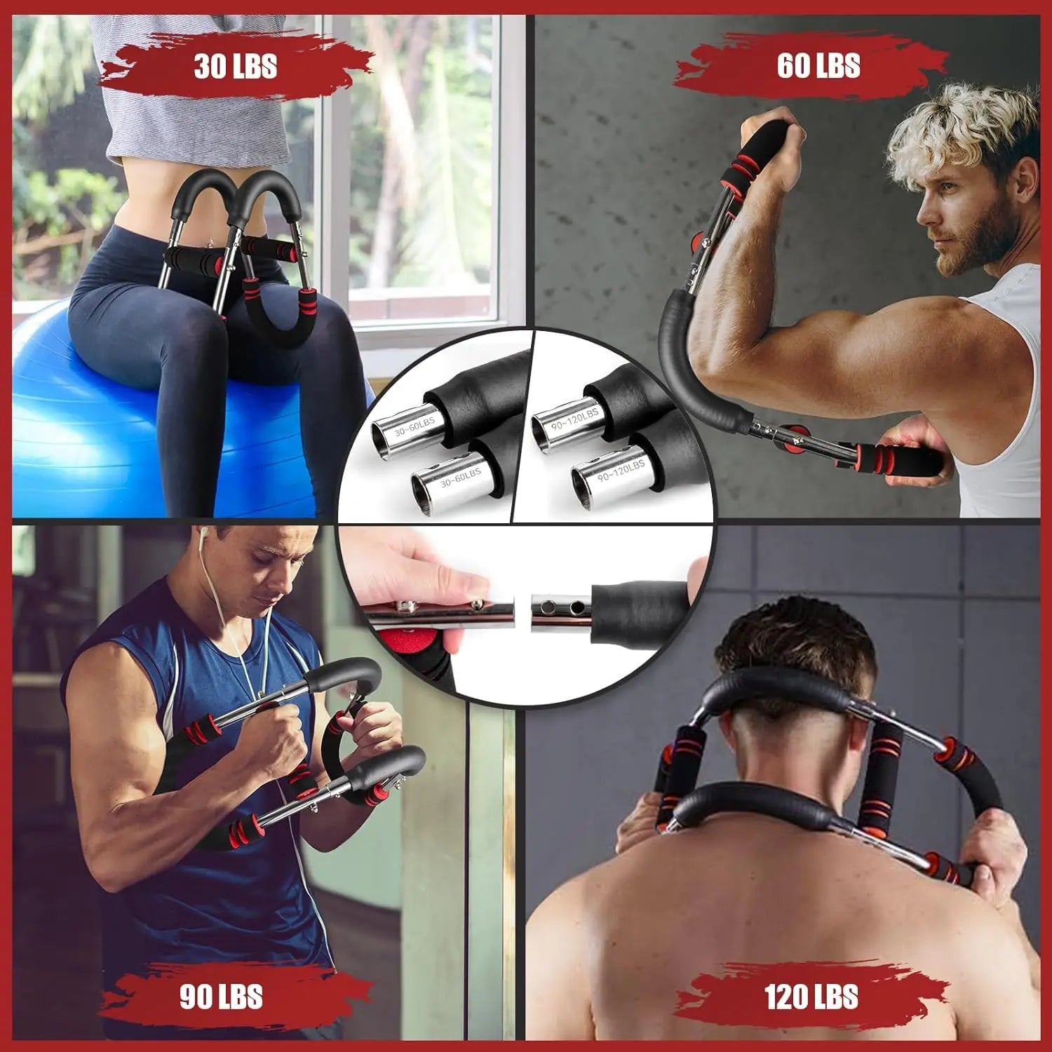 Twister Arm Trainer Adjustable Twister Arm Chest Exerciser & Training Poster for Men & Women Enhancing Upper Body Muscle