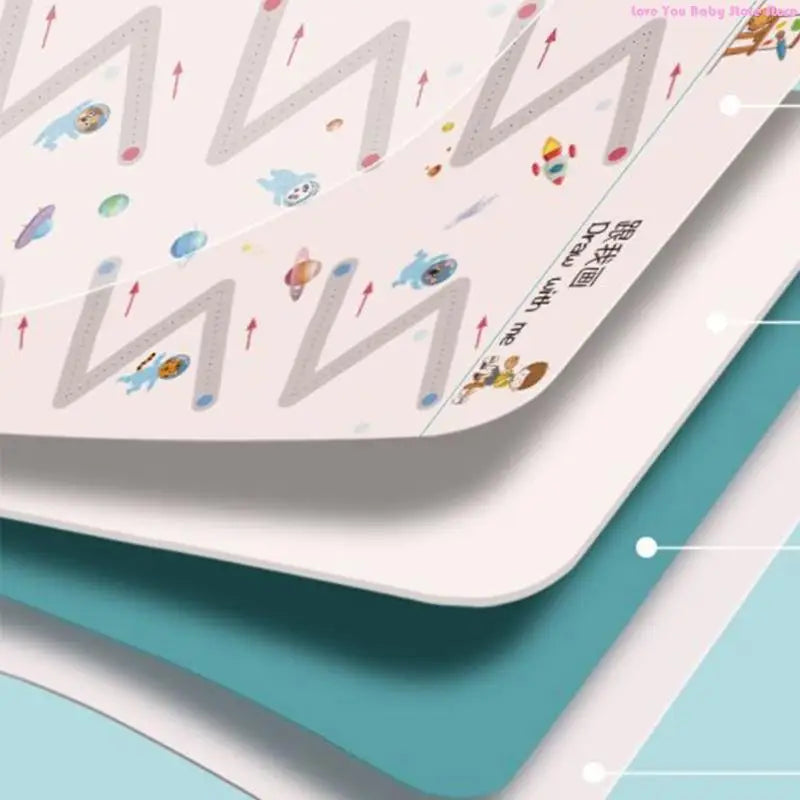 64 Sheets Preschool Handwriting Workbook For Early Writing Skills Erasable Tracing Paper For Kids Toddler 3-6 Years Old 195F