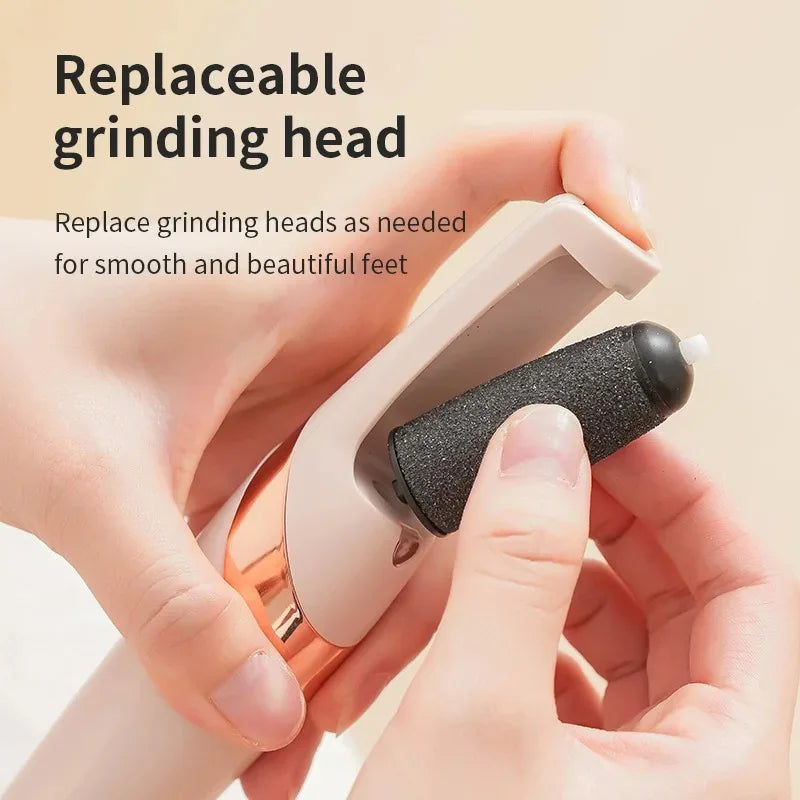 USB Rechargeable Electric Foot File Foot Pedicure Tools Grinder Dead Skin Callus Remover Hard Cracked Remove Callus Rubbing Pedicure FootCare