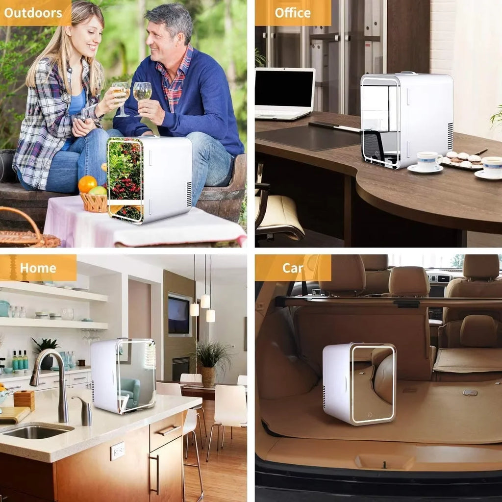 4-Liter Mini Portable Refrigerator – Compact Cooling Fridge for Office, Car, Hostel, Outdoor Use, Medical & Skincare Storage