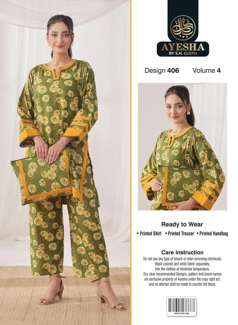 Premium Wash &amp; Wear 3-Piece Designer Vol-4 Pack Of 10 Suits Stitched