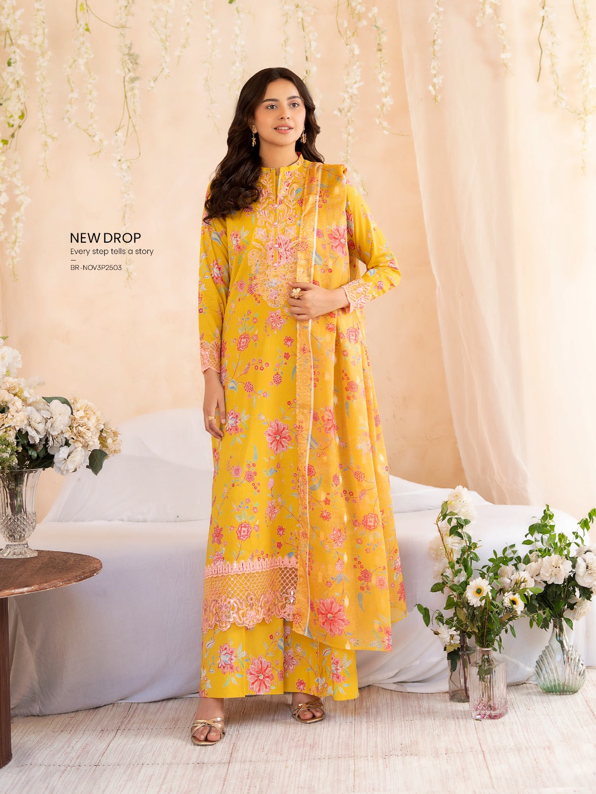 NOVA#03 -2025 By BRENISH FABRICS Printed LAWN EMB Collection