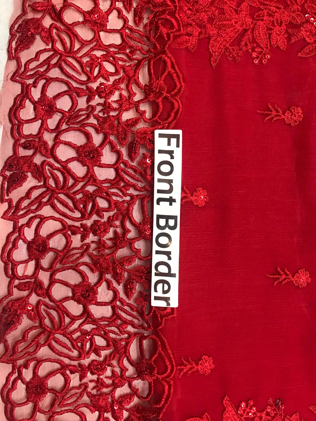 Azure Luxury Heavy Chiffon Embroidered Unstitched Suit with Fully Worked Front, Designer Neck, Rich Border Dupatta and Shamoz Silk Trouser for Formal & Festive Wear