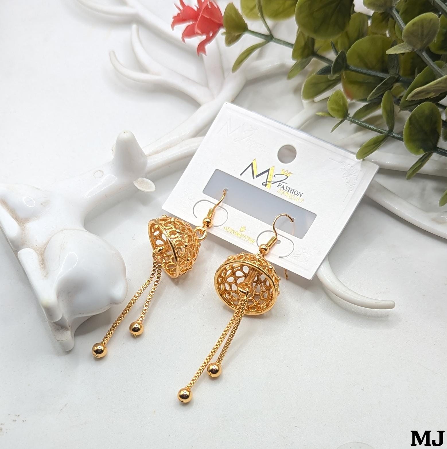 GOLD PLATED JHUMKI EARRINGS