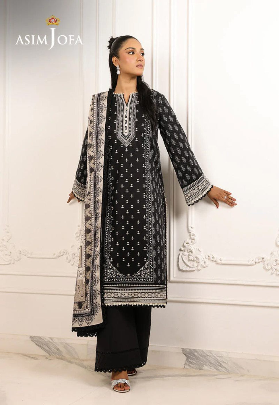 Asim JofaSummer Unstitched 3pc lawn Digital collection Summer season 2026