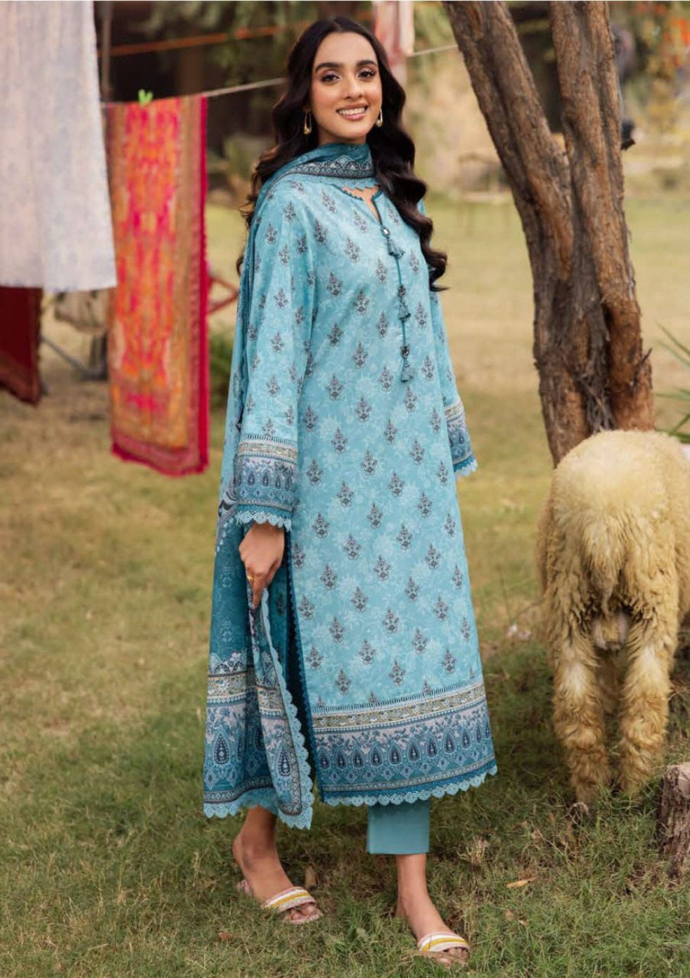 Asim JofaSummer Unstitched 3pc lawn Digital collection Summer season 2026