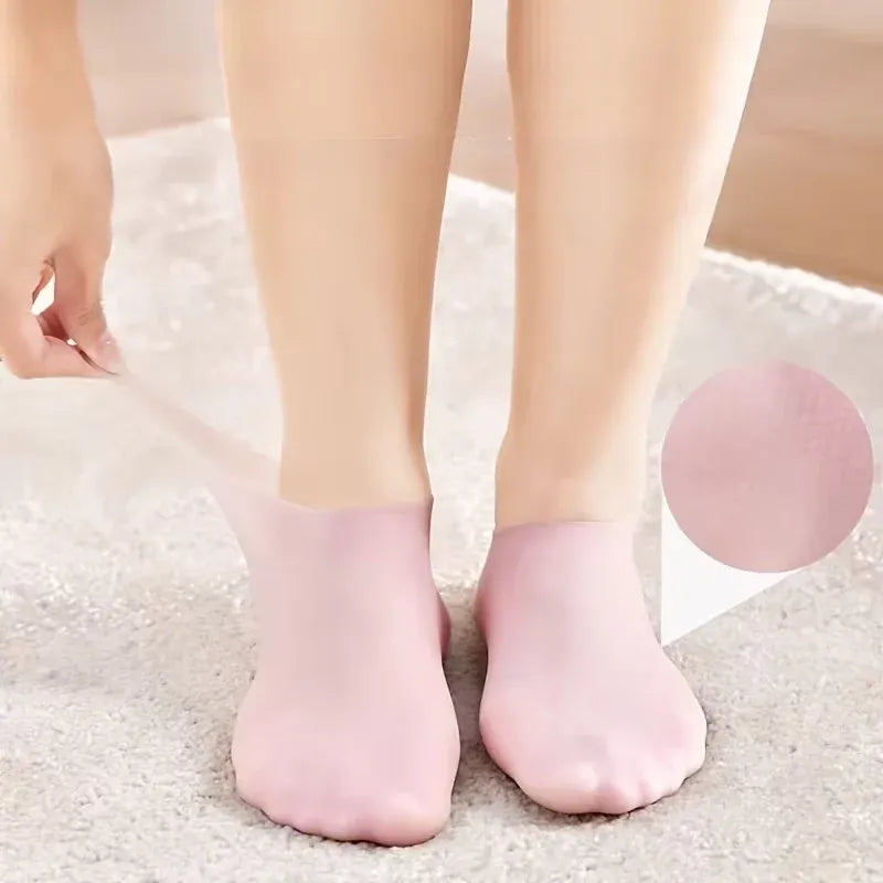 Premium Silicone Moisturizing Foot Care Socks – Hydrating Gel-Lined Socks for Dry & Cracked Heels | Reusable Softening Therapy for Men & Women