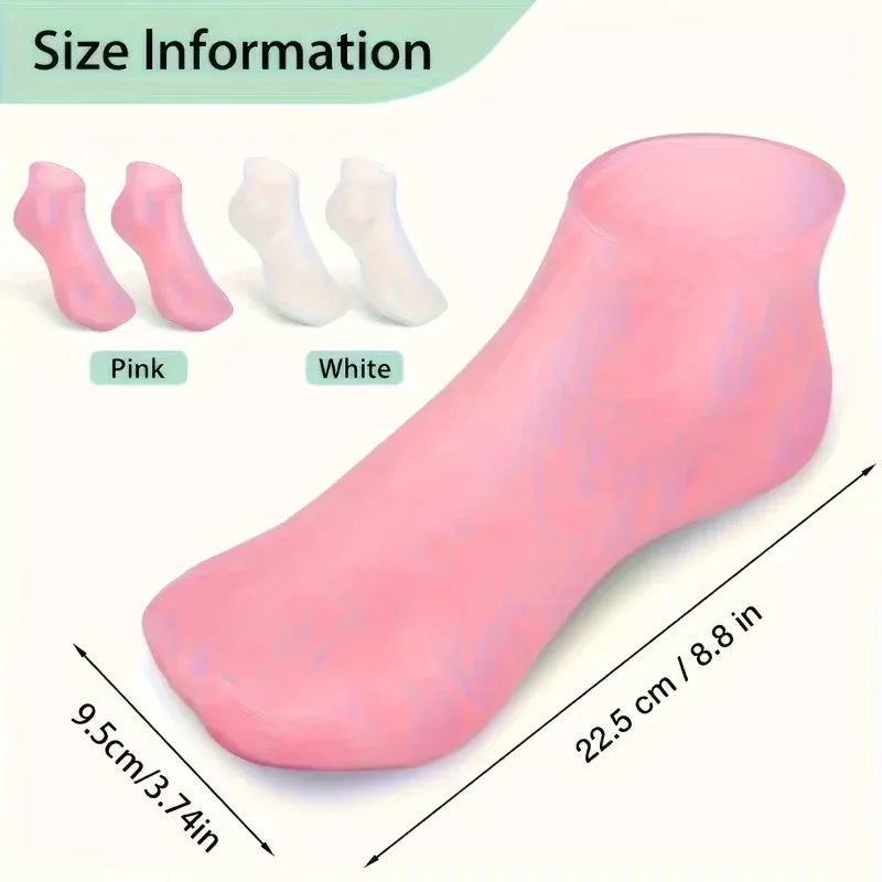 Premium Silicone Moisturizing Foot Care Socks – Hydrating Gel-Lined Socks for Dry & Cracked Heels | Reusable Softening Therapy for Men & Women