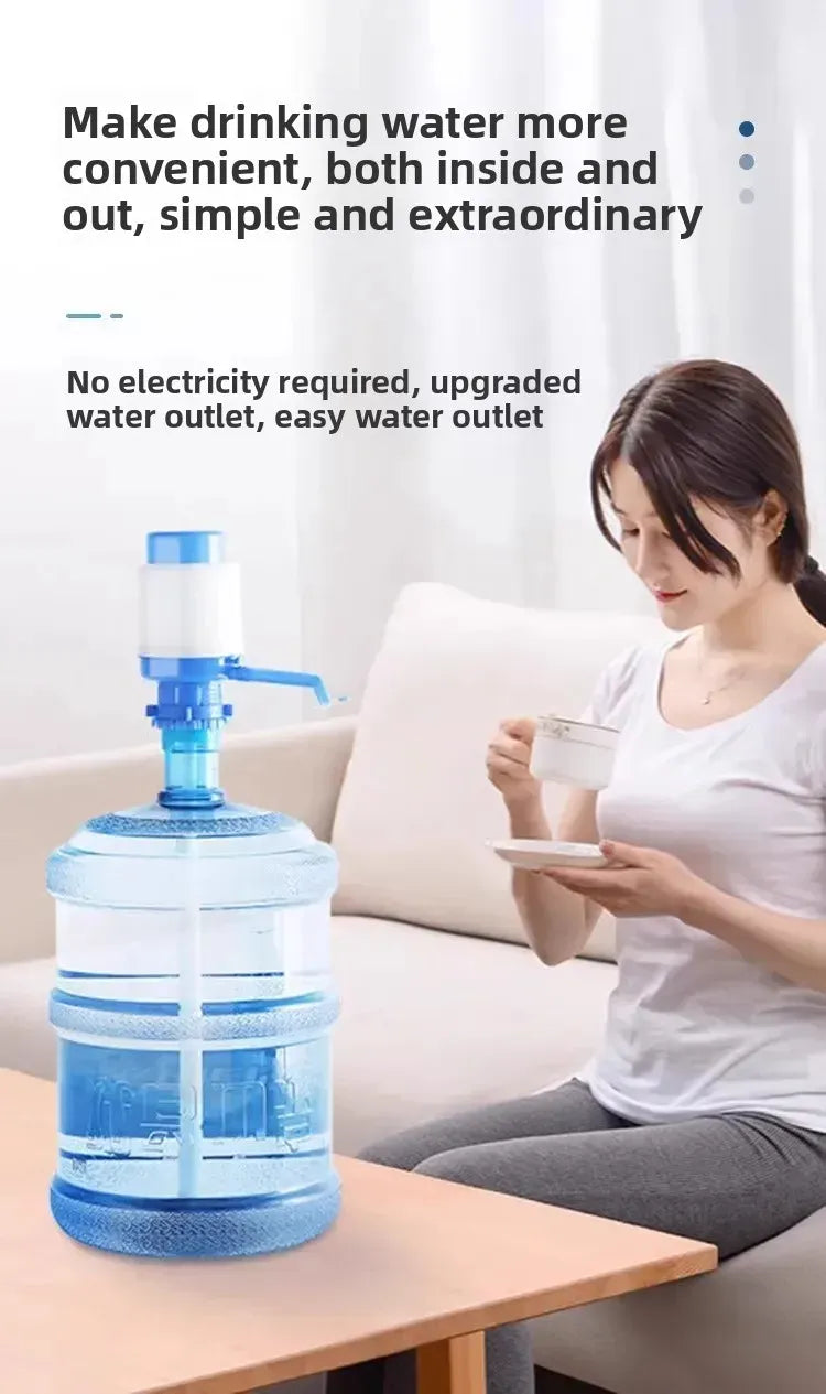 Manual Hand Press Water Dispenser Pump – Universal Mineral Water Bottle Pump for 19L Bottles | Easy Drinking Water Dispenser for Home, Office & Outdoor Use