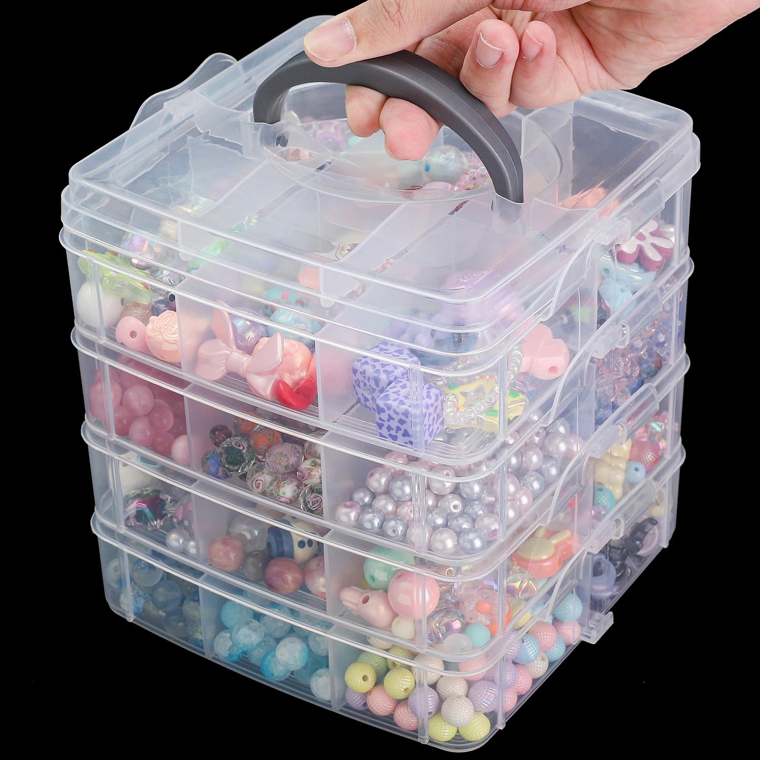 3/4/5 Layer Multifunctional Storage Box For Jewelry Beads DIY Handmade Crafts, Stackable Organizing Box, Practical And Convenien