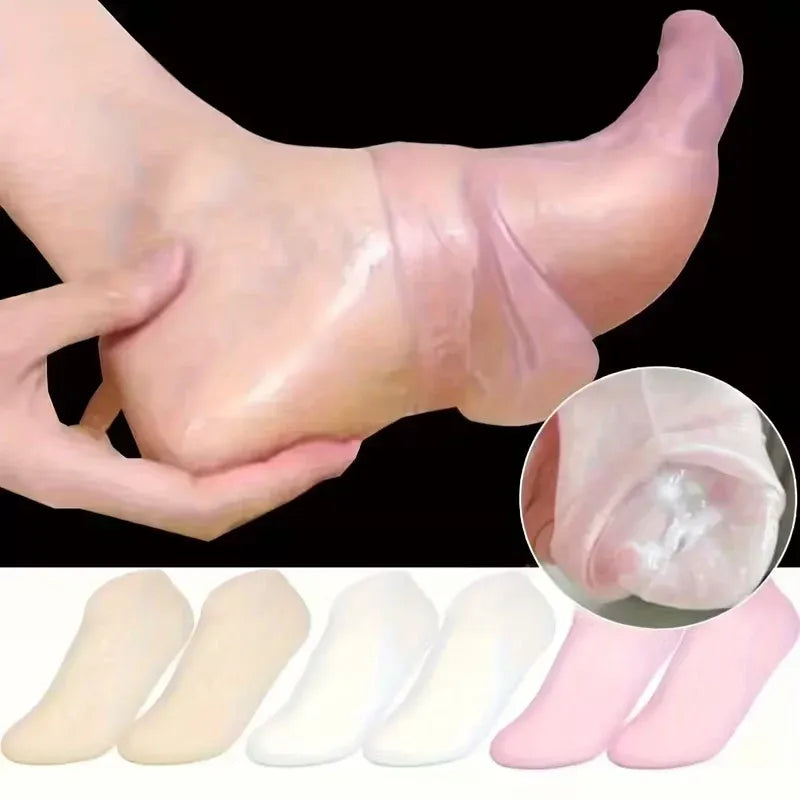 Premium Silicone Moisturizing Foot Care Socks – Hydrating Gel-Lined Socks for Dry & Cracked Heels | Reusable Softening Therapy for Men & Women