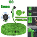 Expandable Garden Hose with 7-in-1 Adjustable High Pressure Nozzle, 7.62-60.96meter Retractable Water Hose for Car Washing, Plant Care, Lawn Irrigation, Green Flexible Hose with Connector