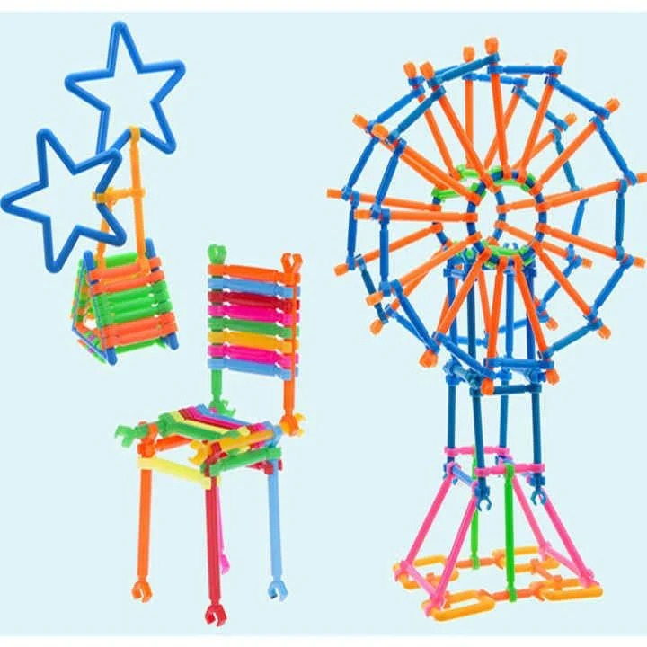 Children's Plastic Stick-Shaped Splicing Building Blocks DIY Play Fun Toys