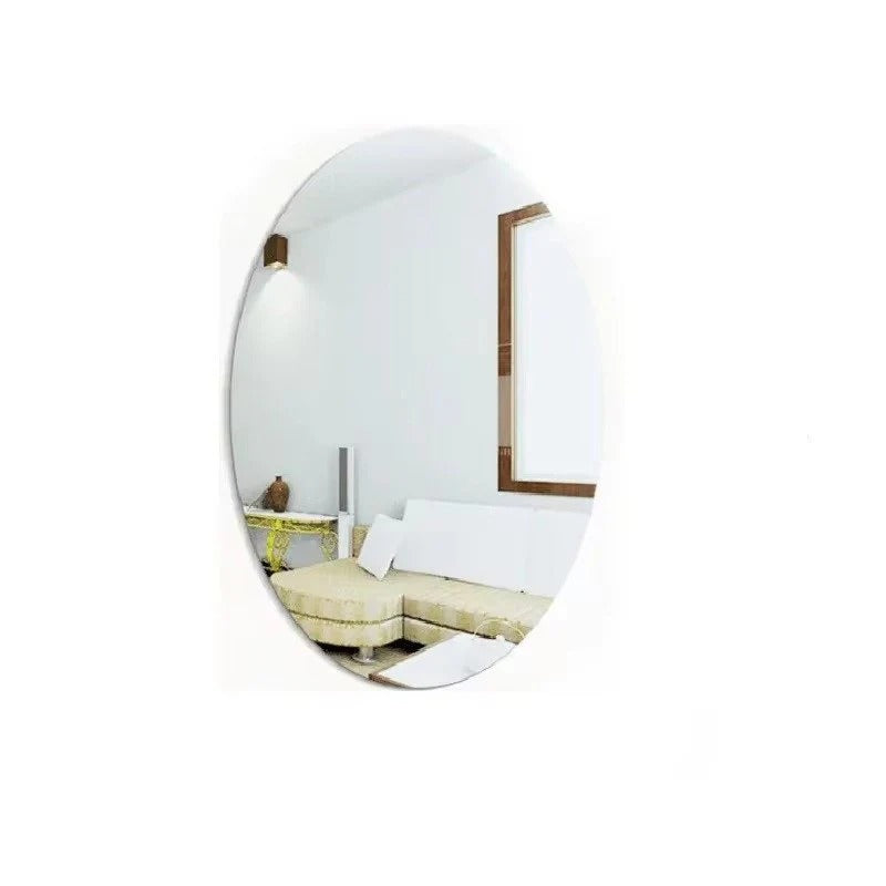 Oval Acrylic Mirror 20×30cm | No-Drill Wall-Mounted Shatterproof Makeup Mirror | Lightweight Bathroom Vanity Mirror for Bedroom, Living Room, Study, Dorm Room & Dressing Table | Dorm Room Essentials