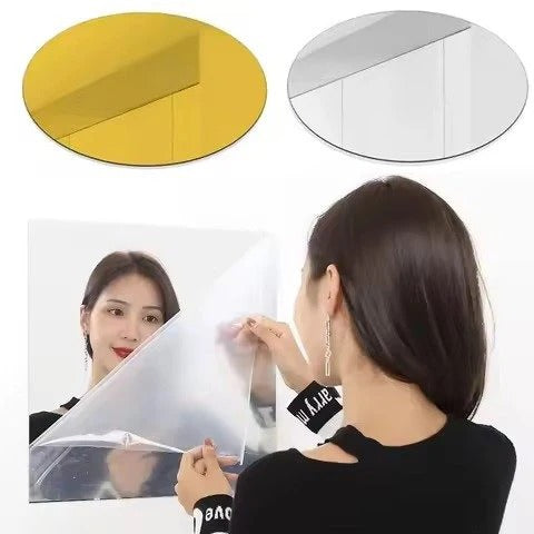 Oval Acrylic Mirror 20×30cm | No-Drill Wall-Mounted Shatterproof Makeup Mirror | Lightweight Bathroom Vanity Mirror for Bedroom, Living Room, Study, Dorm Room & Dressing Table | Dorm Room Essentials