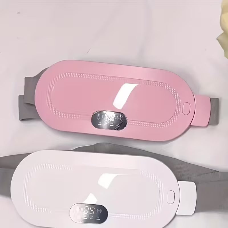 New Portable Cordless Heating Pad, Menstrual Heat Pad with 3-Temperature Settings & 4 Massage Modes, Fast-Heating Electric Back and Abdomen Warmer for Women and Girls