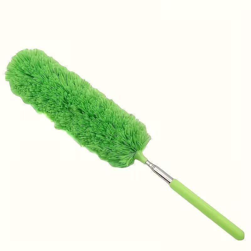 Extendable Microfiber Duster, Stainless Steel Telescoping Handle, Scratch-Proof Elbow, Bendable And Reusable Head for Efficient Furniture Removal, Washable Duster Brush, Suitable for Ceilings, Fans, Furniture, Living Rooms
