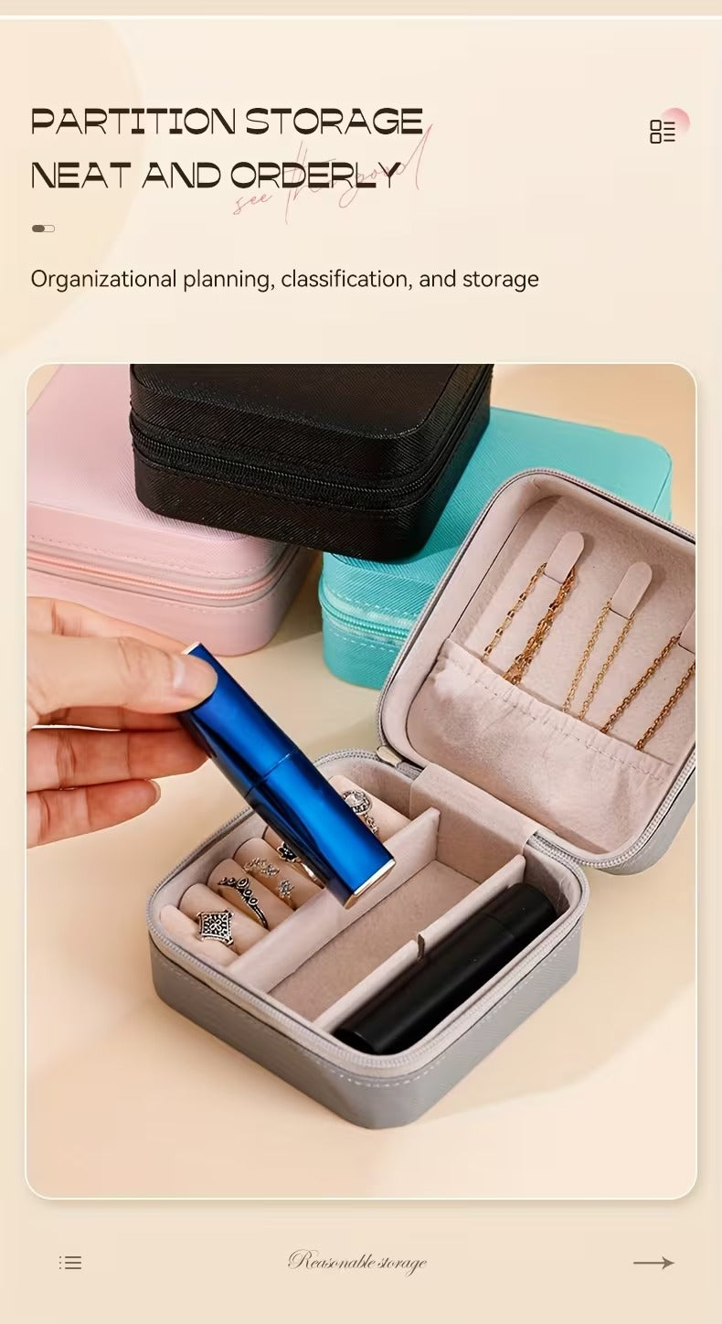 Organizer Bag, Perfect for Storing Various Travel Items Like Jewelry - a Portable Mini Travel Storage Box That Can Hold Necklaces, Earrings, And Ring Jewelry Boxes - an Ideal Gift for Women, Perfect for Valentine'S Day.