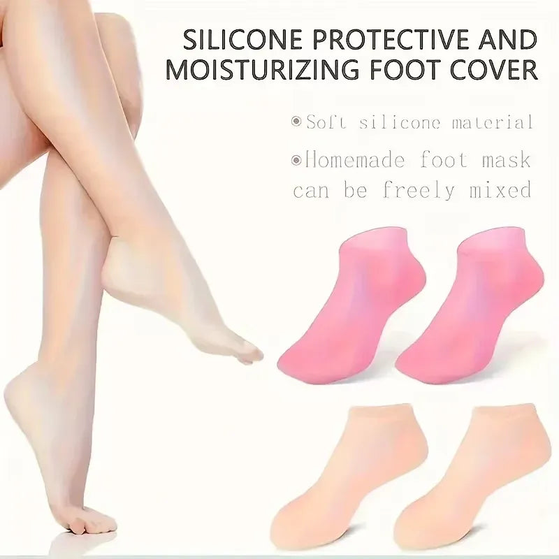 Premium Silicone Moisturizing Foot Care Socks – Hydrating Gel-Lined Socks for Dry & Cracked Heels | Reusable Softening Therapy for Men & Women