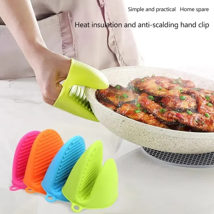 Hot Selling Colorful Safety Kitchen Silicone Oven Mitts silicone Pot Holder Oven Mitts Finger Protector